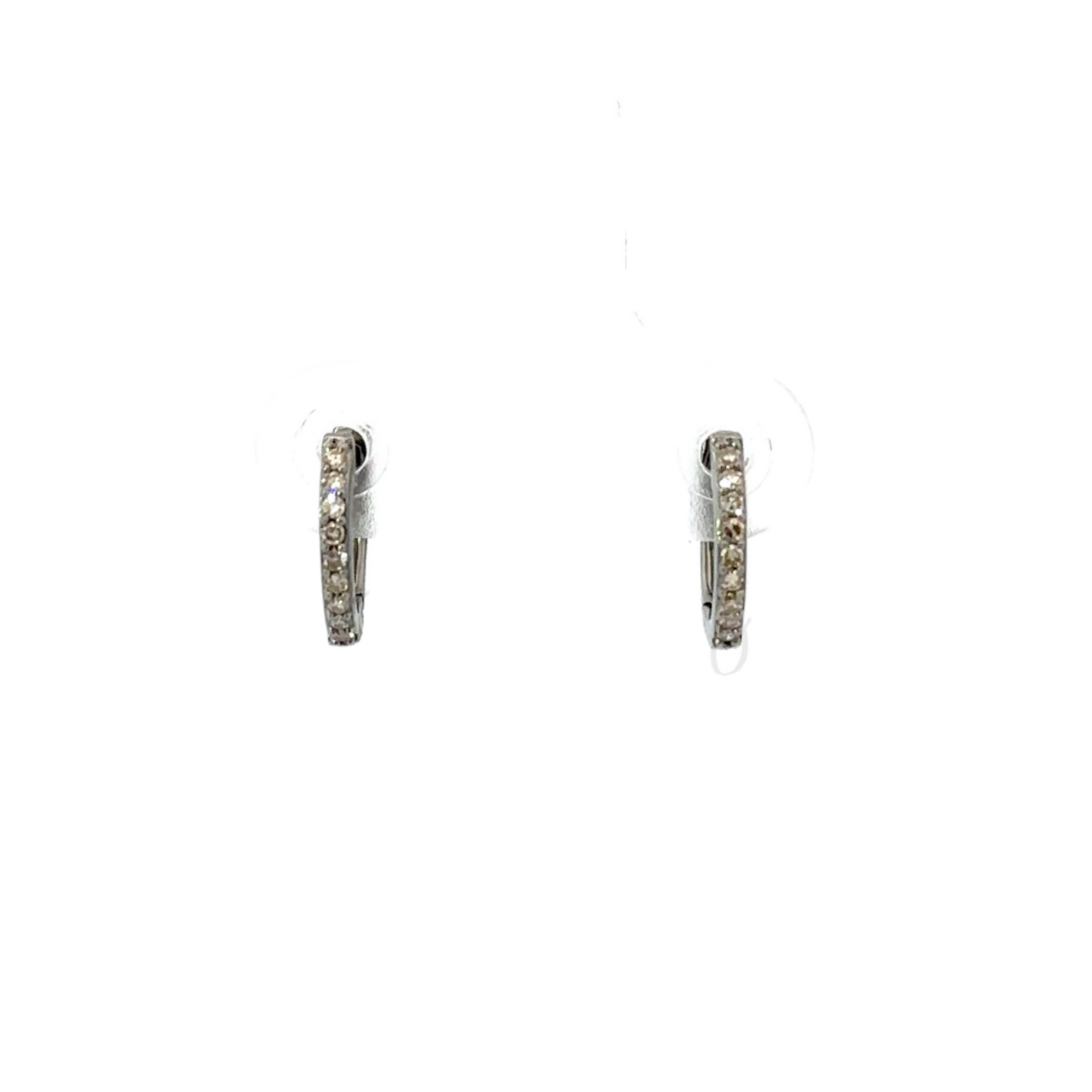 Single Row Pave Diamond Huggie