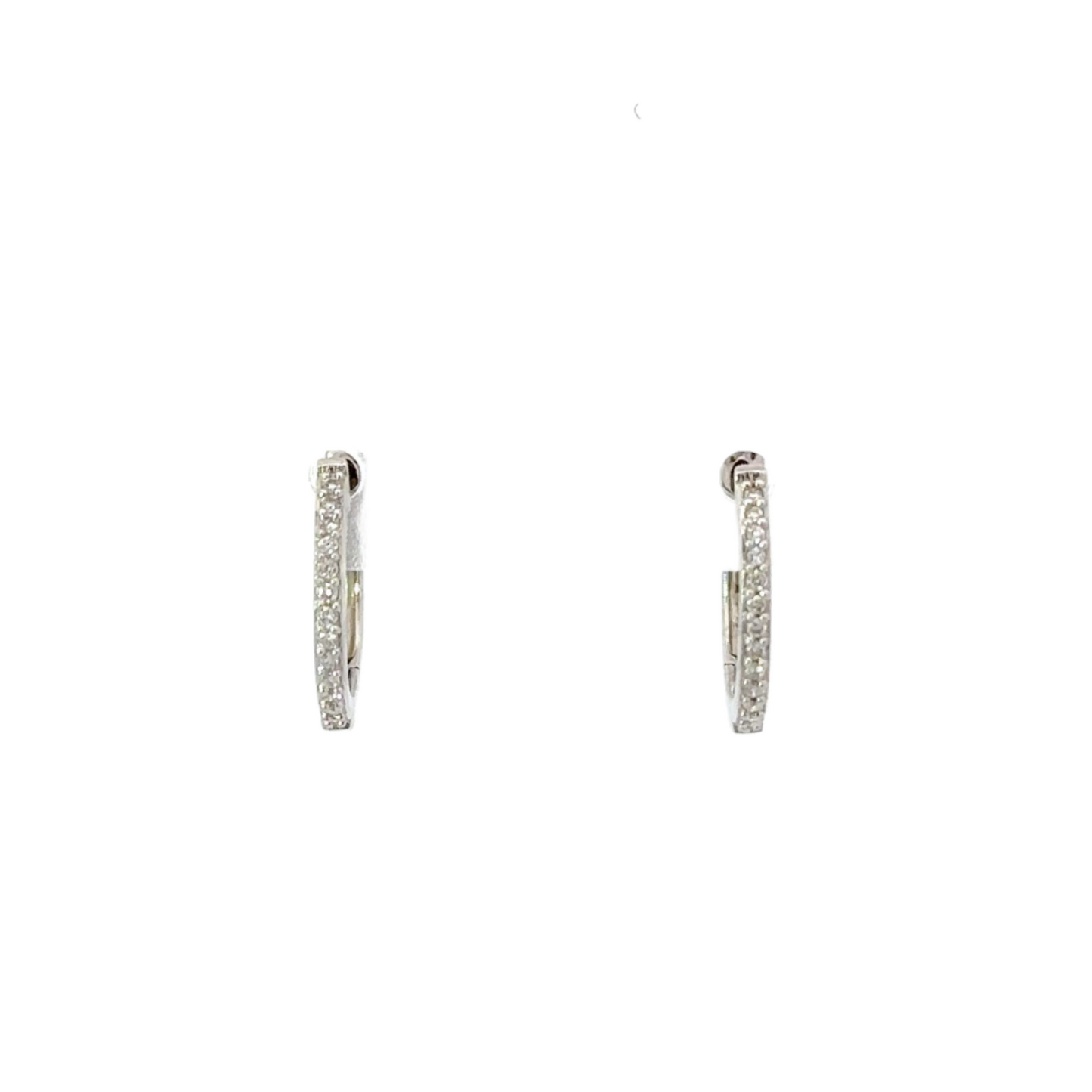 Single Row Pave Diamond Huggie