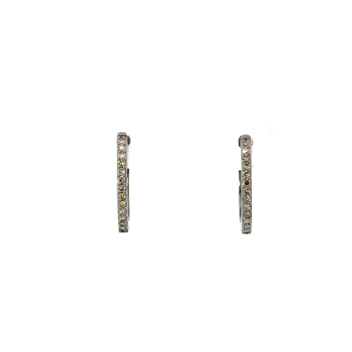 Single Row Pave Diamond Huggie