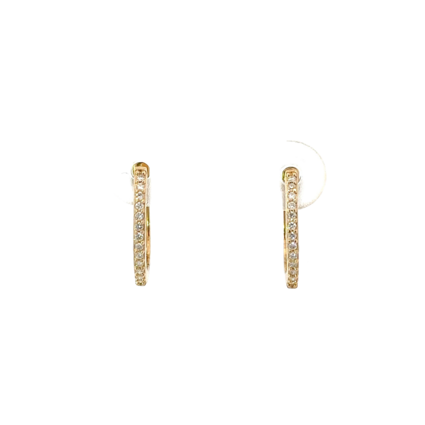 Single Row Pave Diamond Huggie