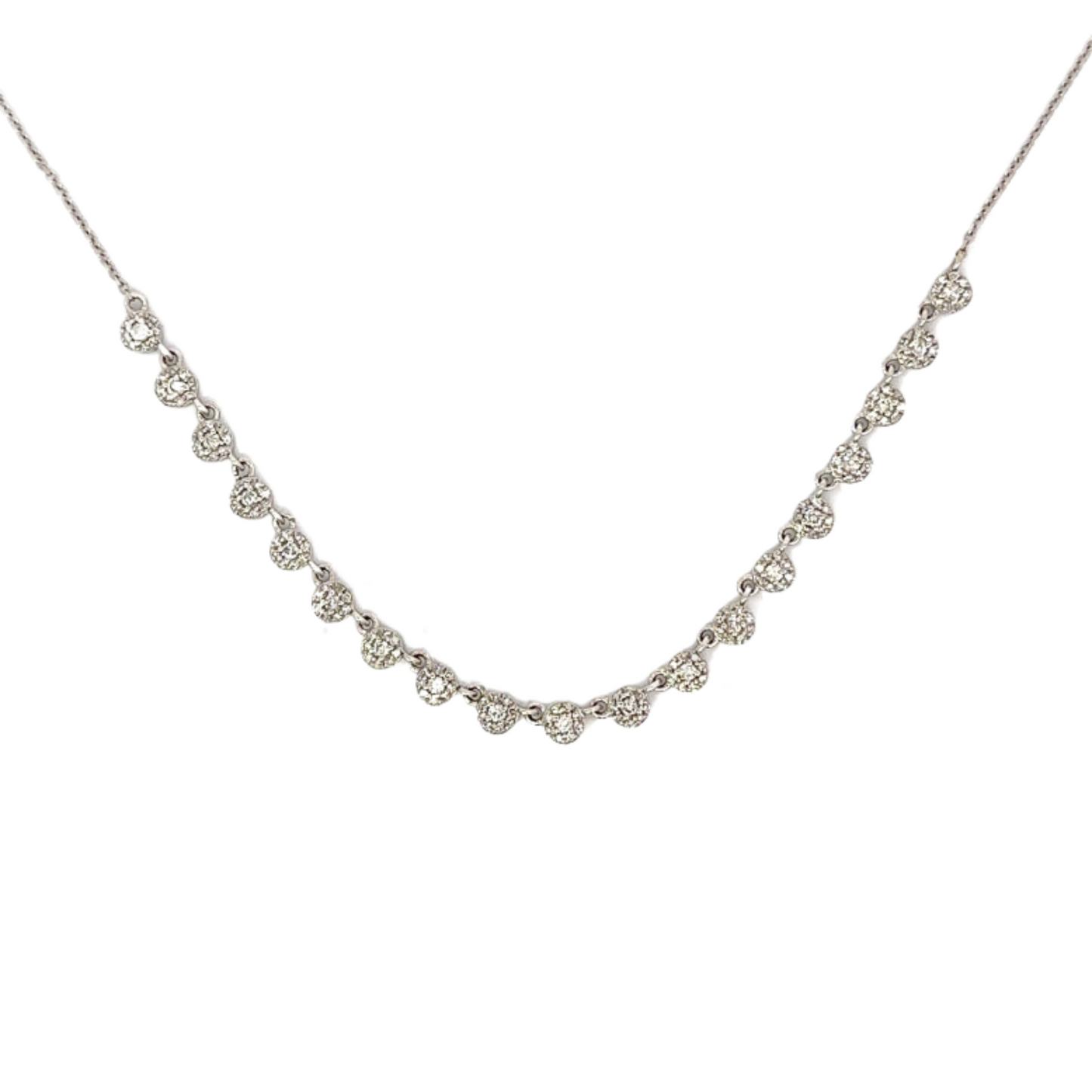 Multi Circle Pave Diamond Necklace