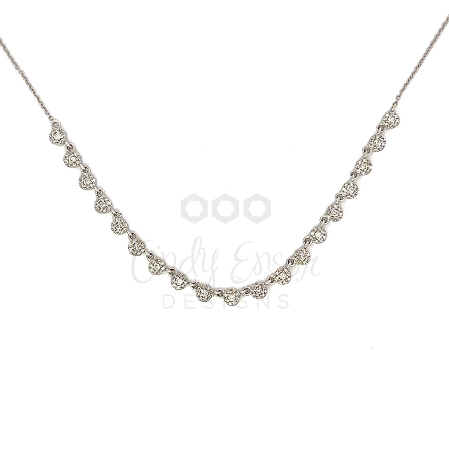 Multi Circle Pave Diamond Necklace