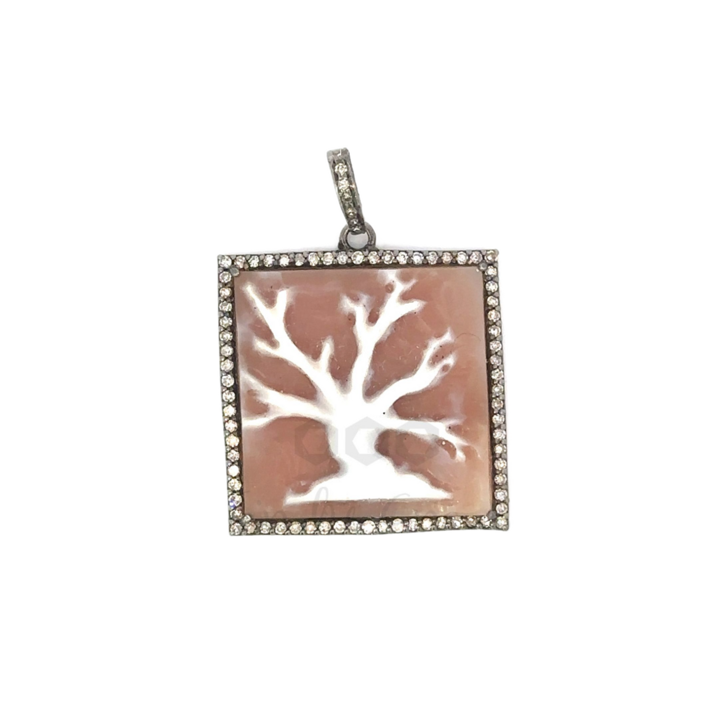 Square Tree of Life Cameo Pendant