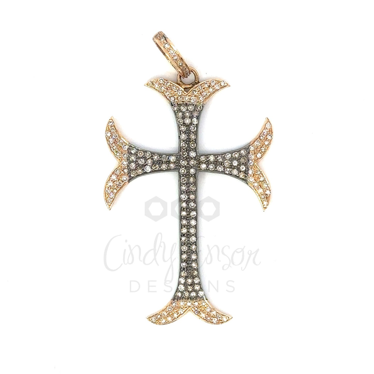 Two Tone Cross Pendant