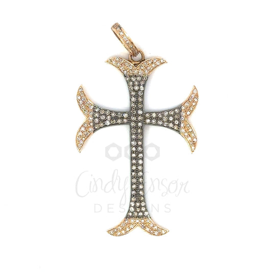 Two Tone Cross Pendant