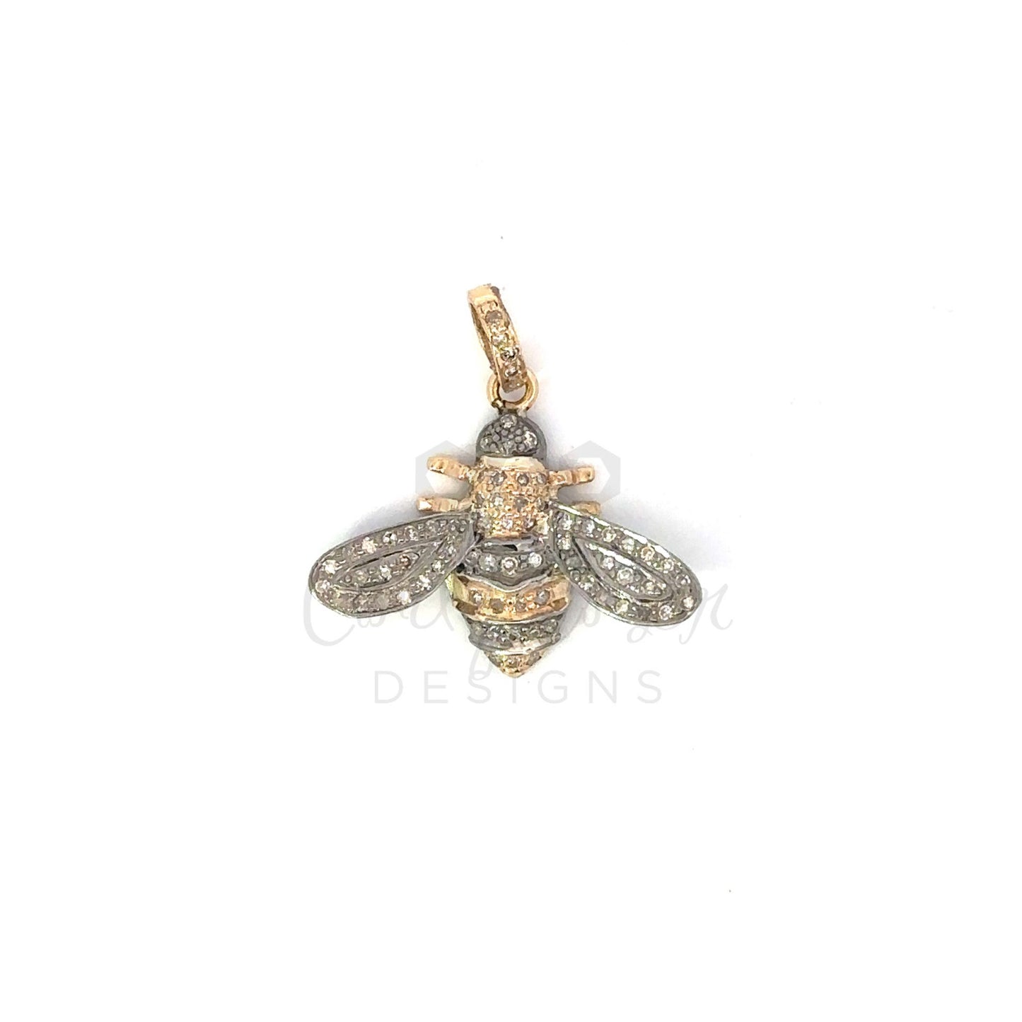Pave Diamond Bee Pendant