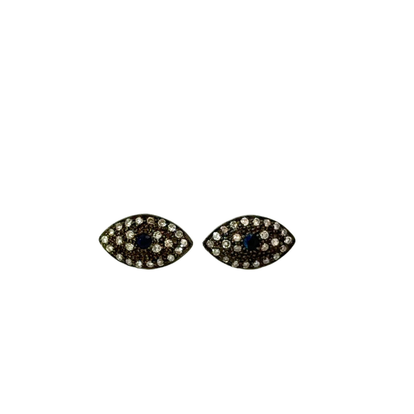 Large Pave Diamond Eye Stud