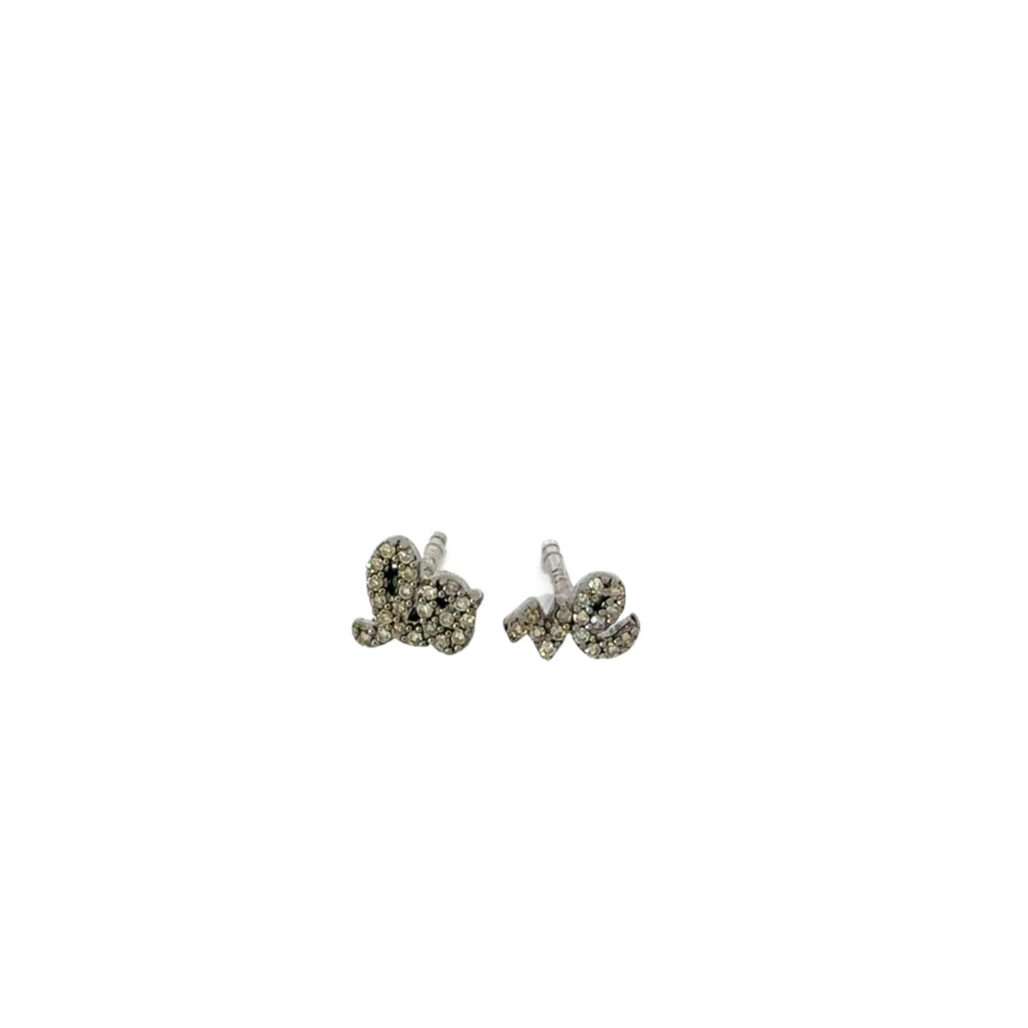 Pave Diamond "LO-VE" Stud