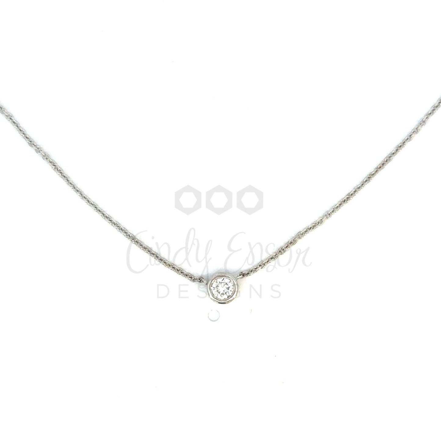 Single Bezeled Diamond Necklace