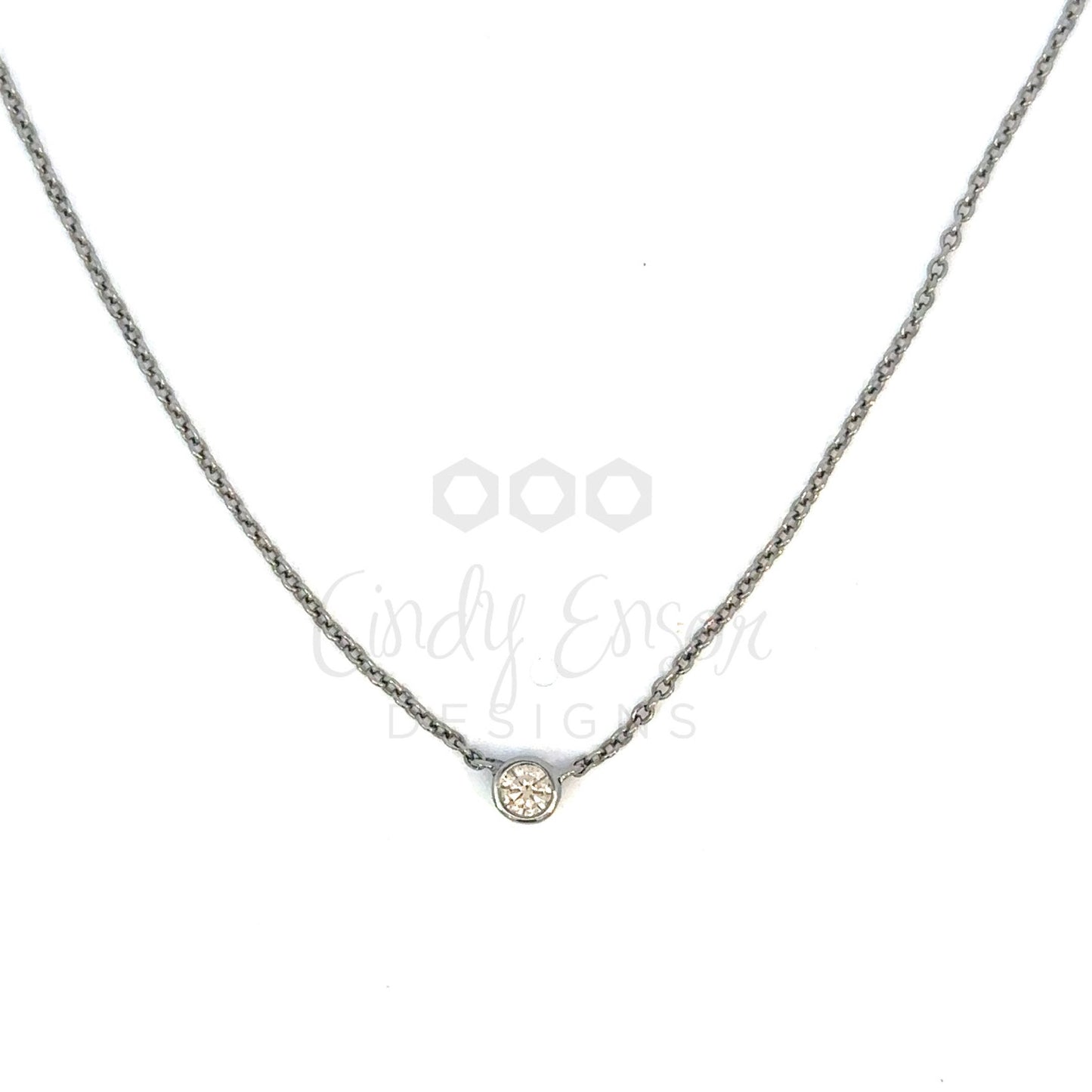Single Bezeled Diamond Necklace