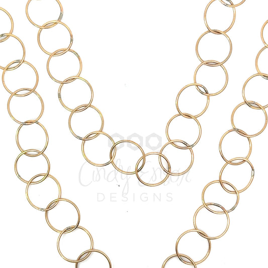 Gold Filled Circle Link Necklace