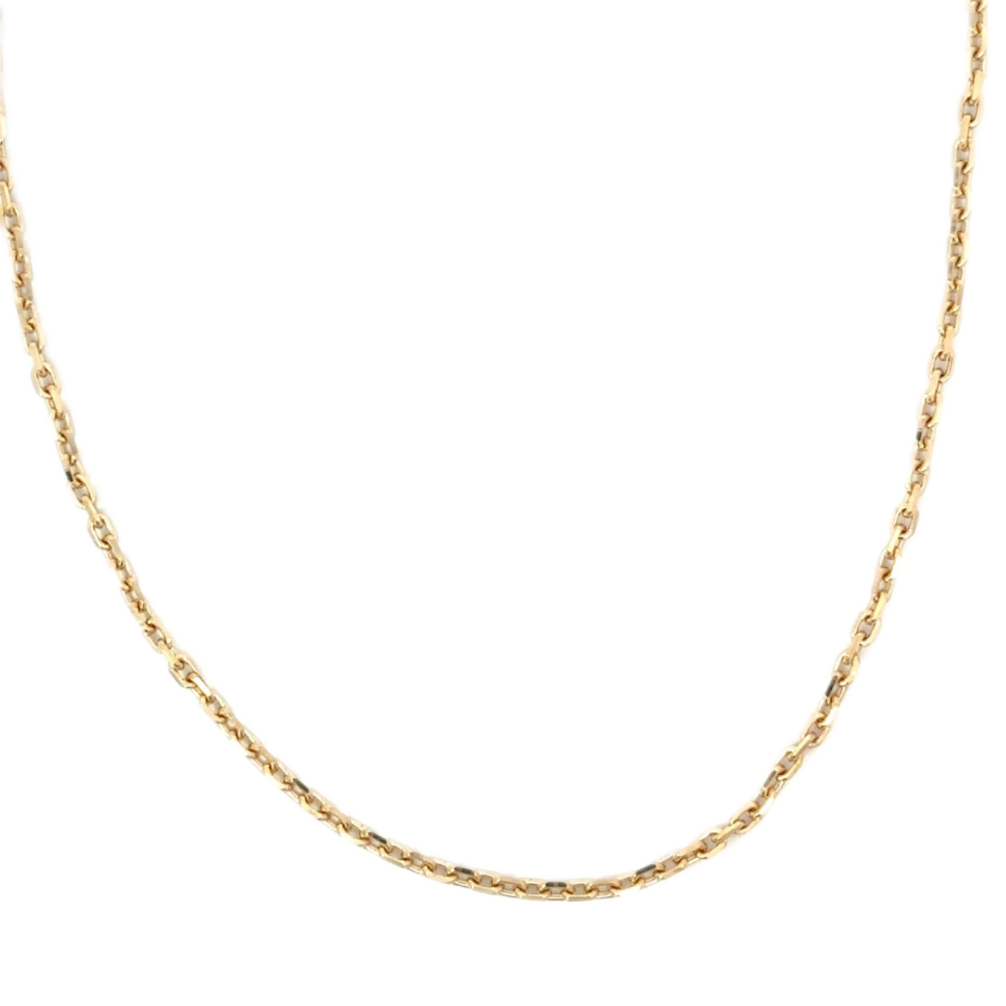 Yellow Gold Rope Chain Necklace
