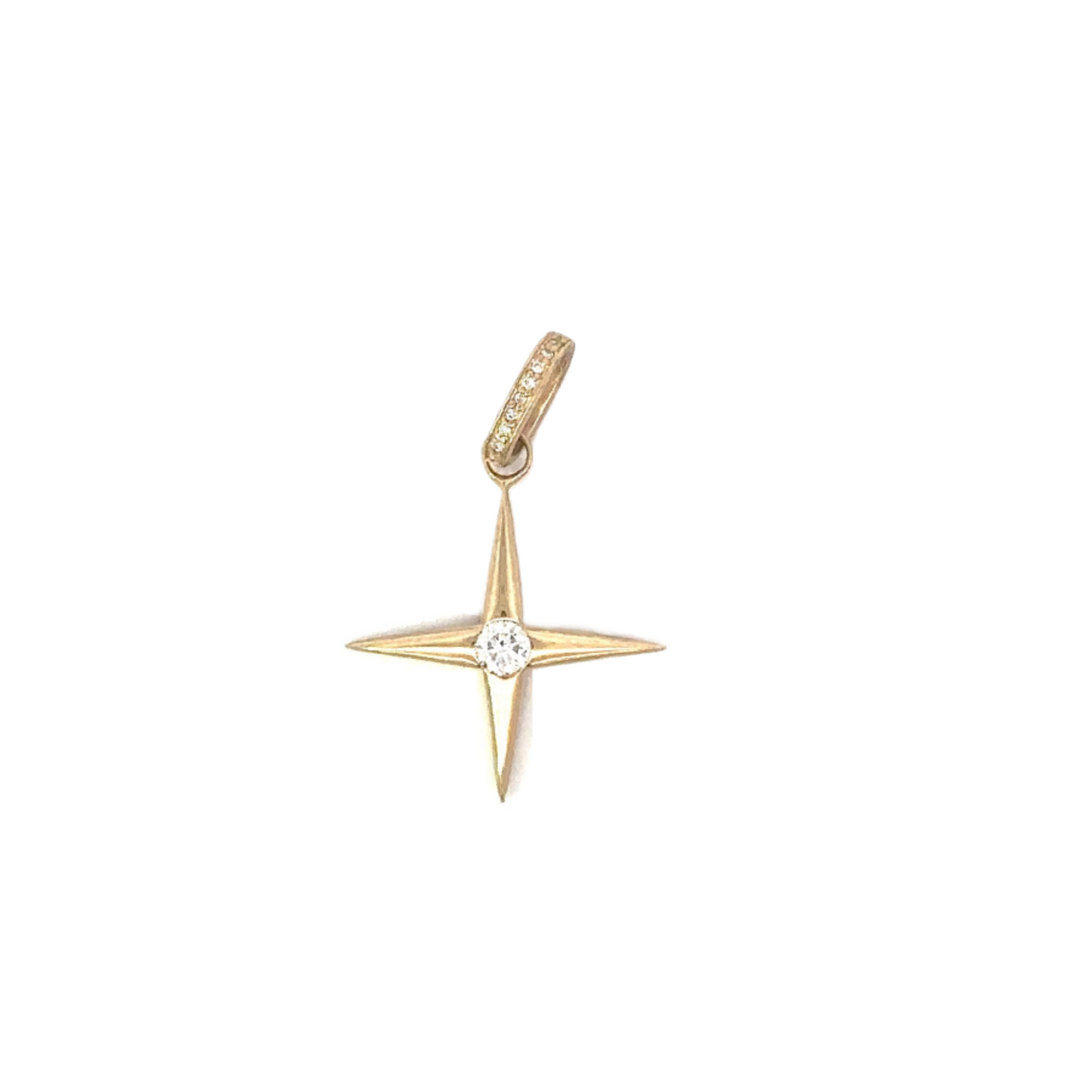 Twinkle Diamond Pendant with Pave Bail