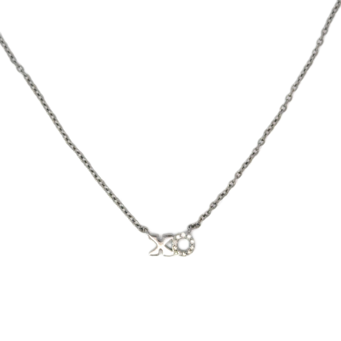 Pave Diamond XO Necklace