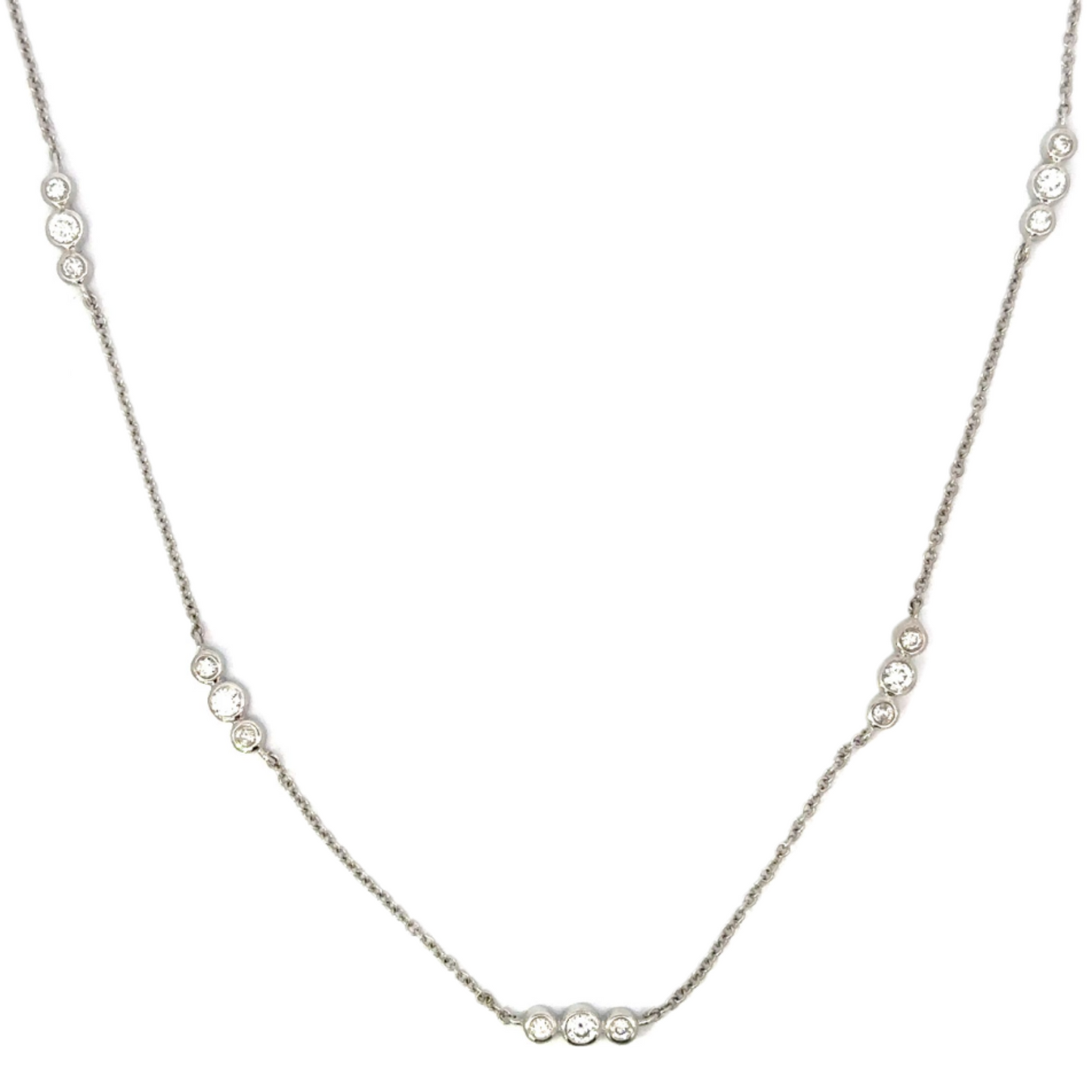 Triple Diamonds by the Yard Necklace