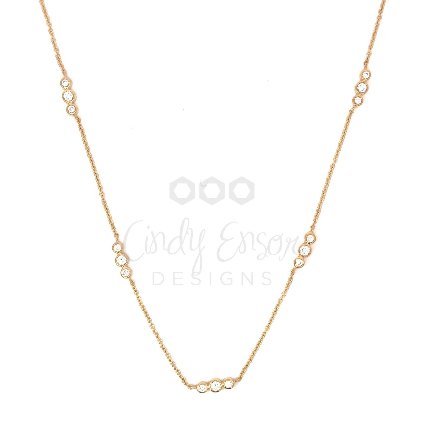 Triple Diamonds by the Yard Necklace