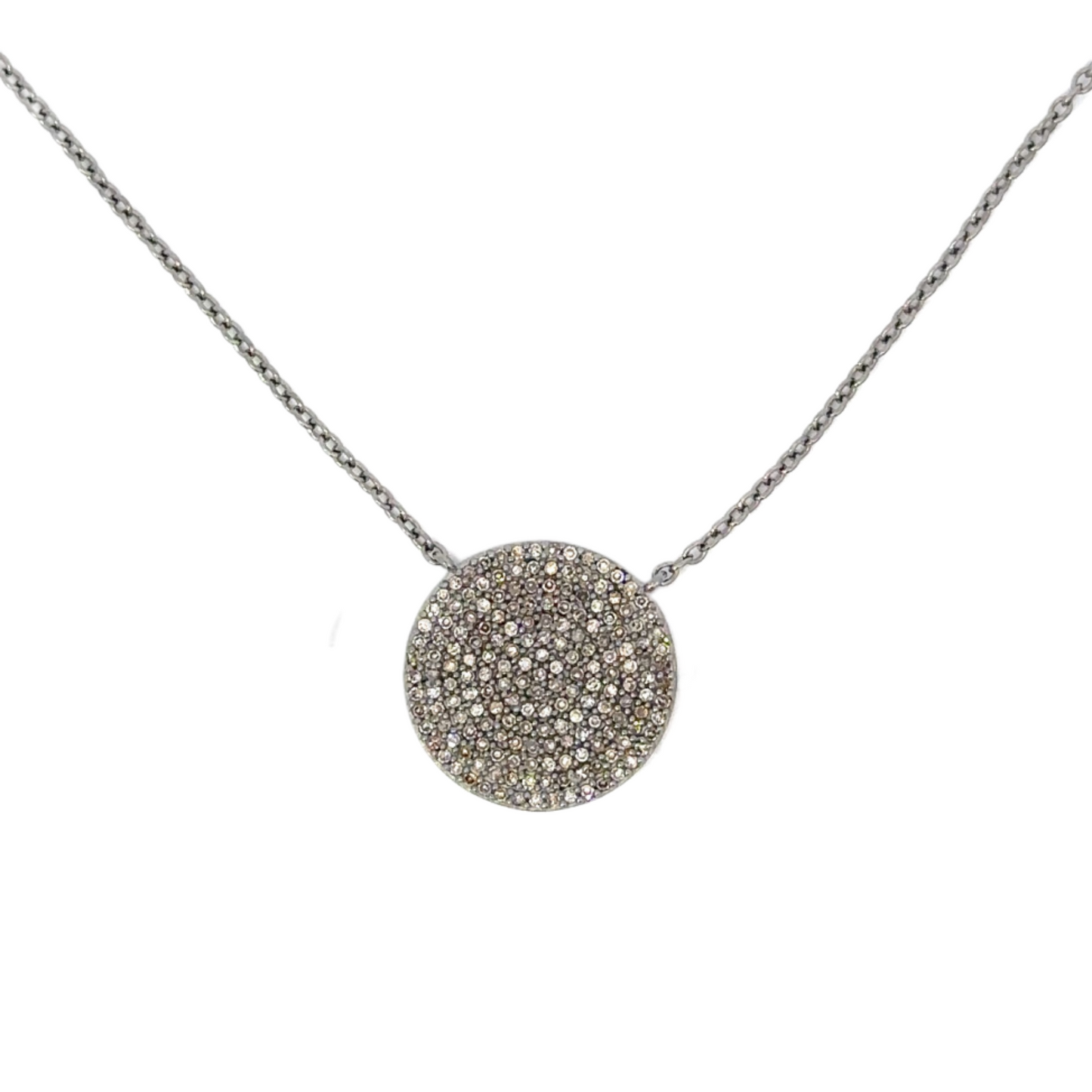 Pave Diamond Dot Necklace