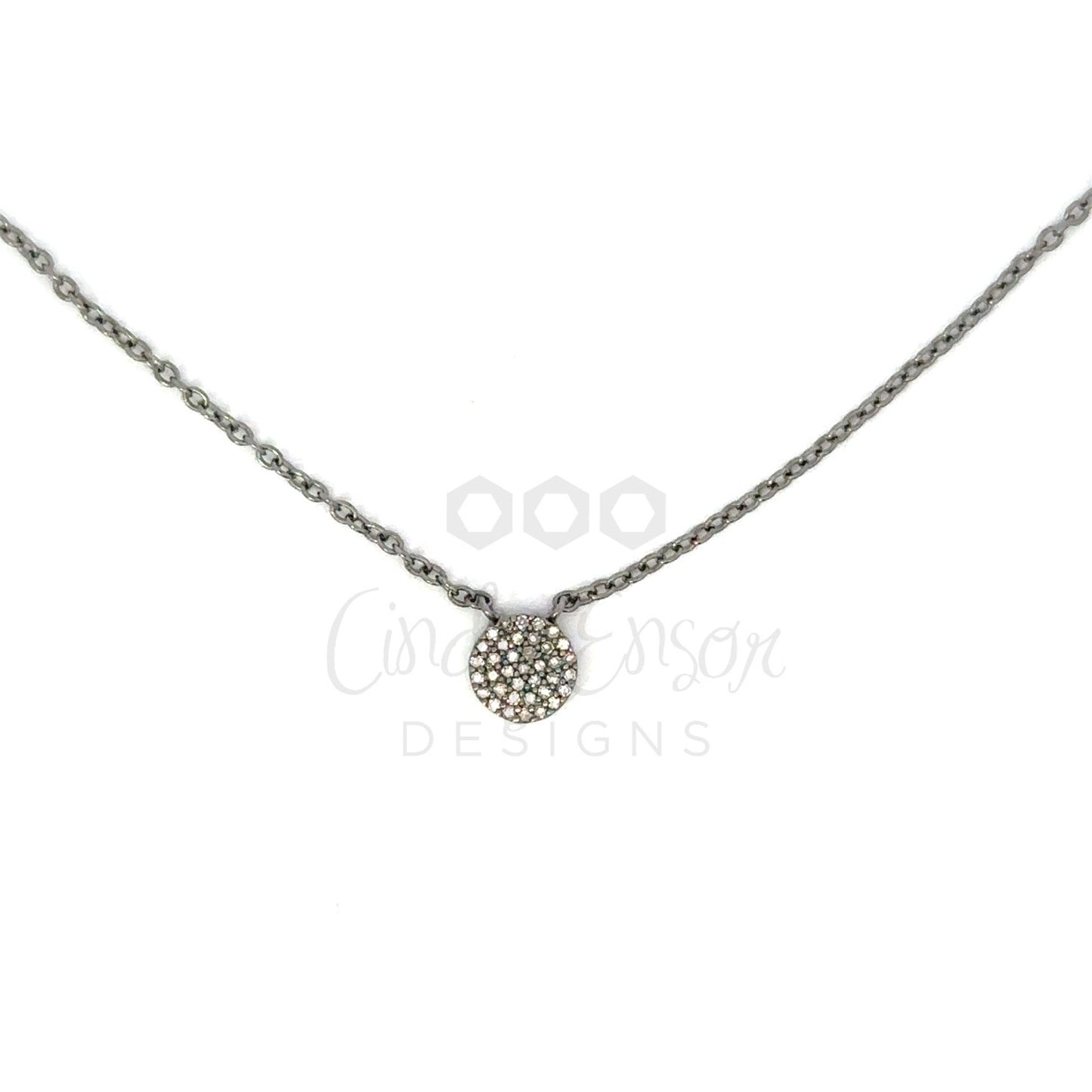 Pave Diamond Dot Necklace