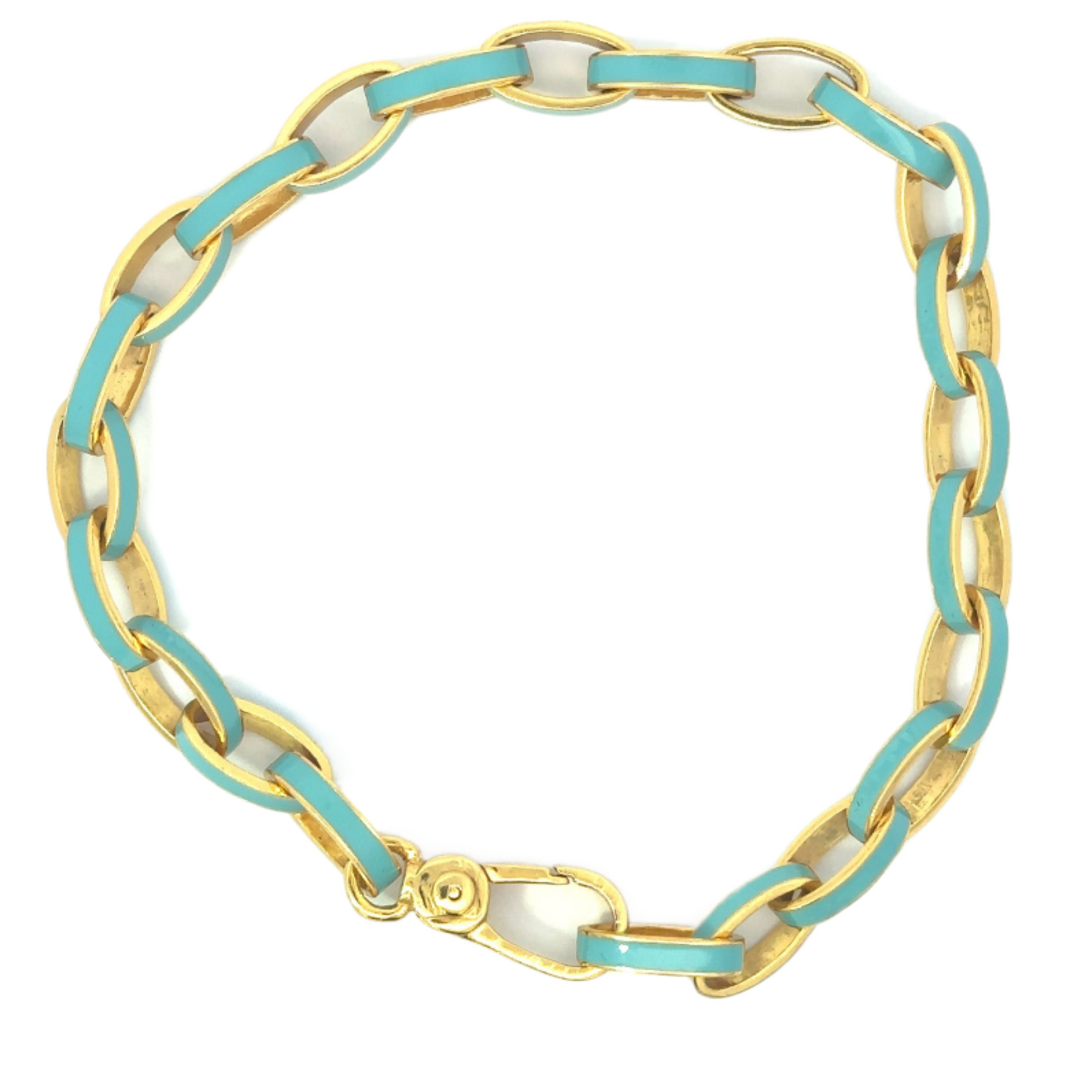 Gold Vermeil Enamel Link Bracelet
