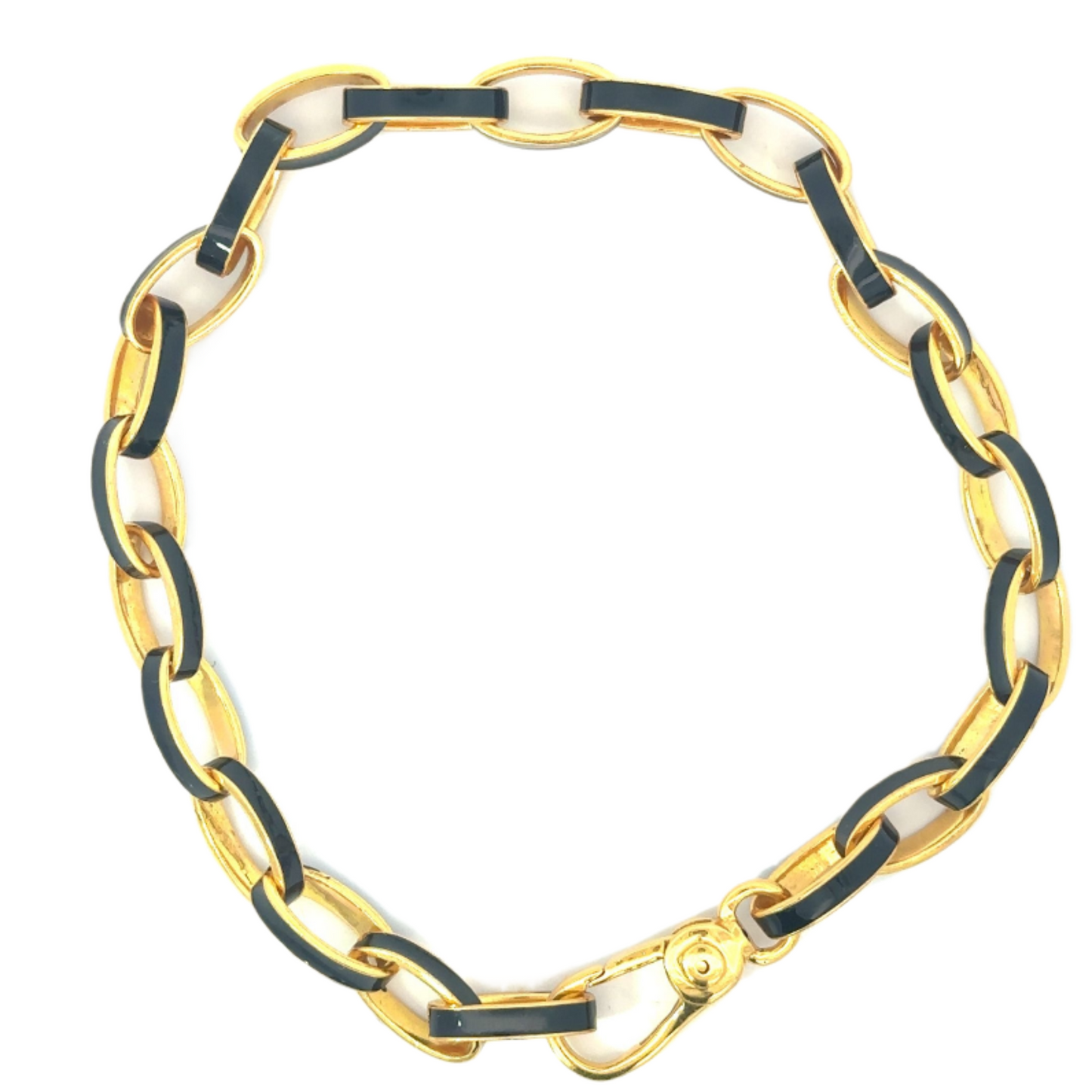 Gold Vermeil Enamel Link Bracelet
