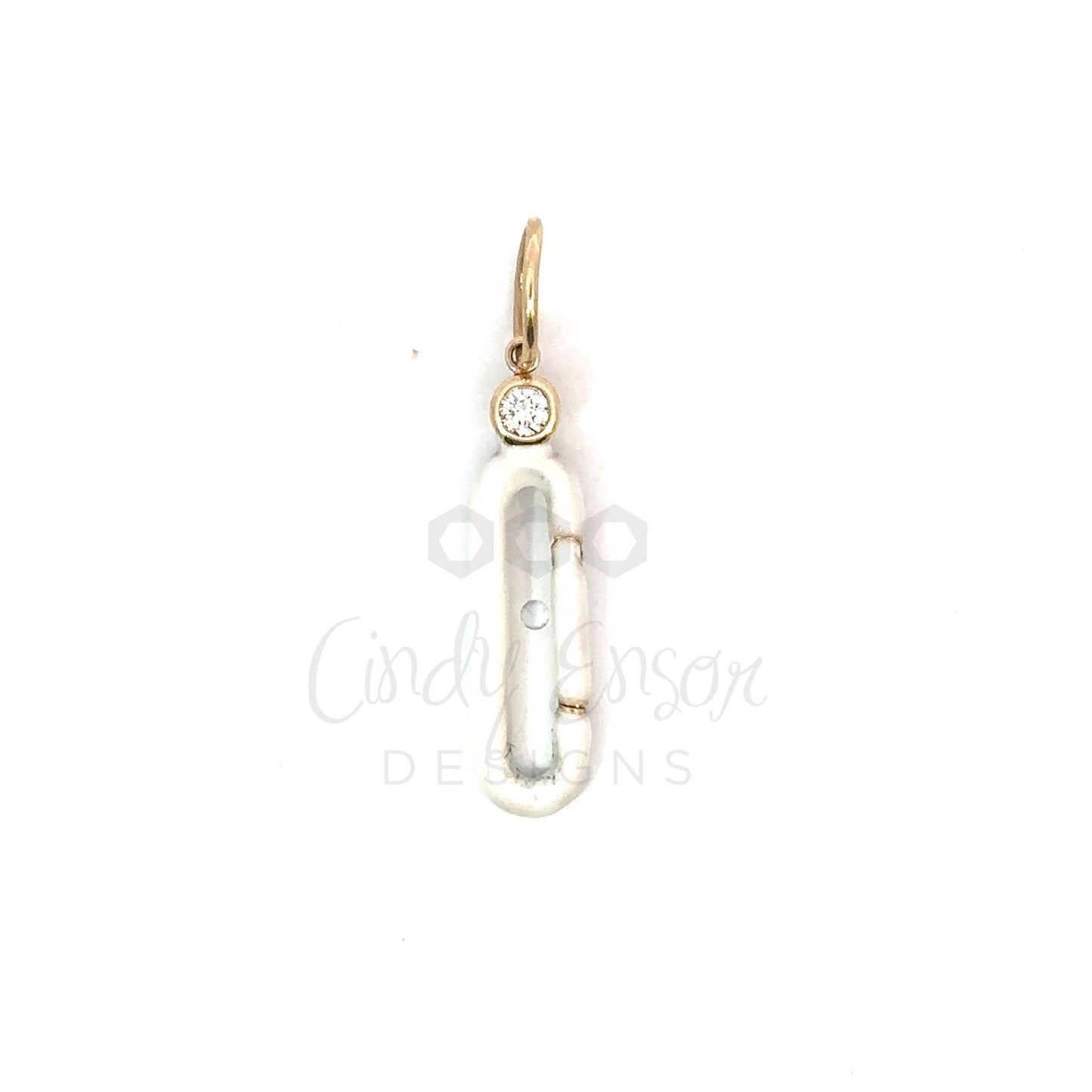 Enamel Bail Enhancer with Diamond Accent