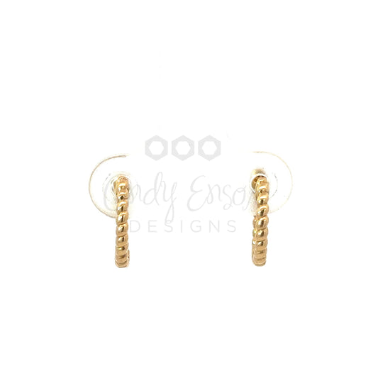 Yellow Gold Twist Huggie