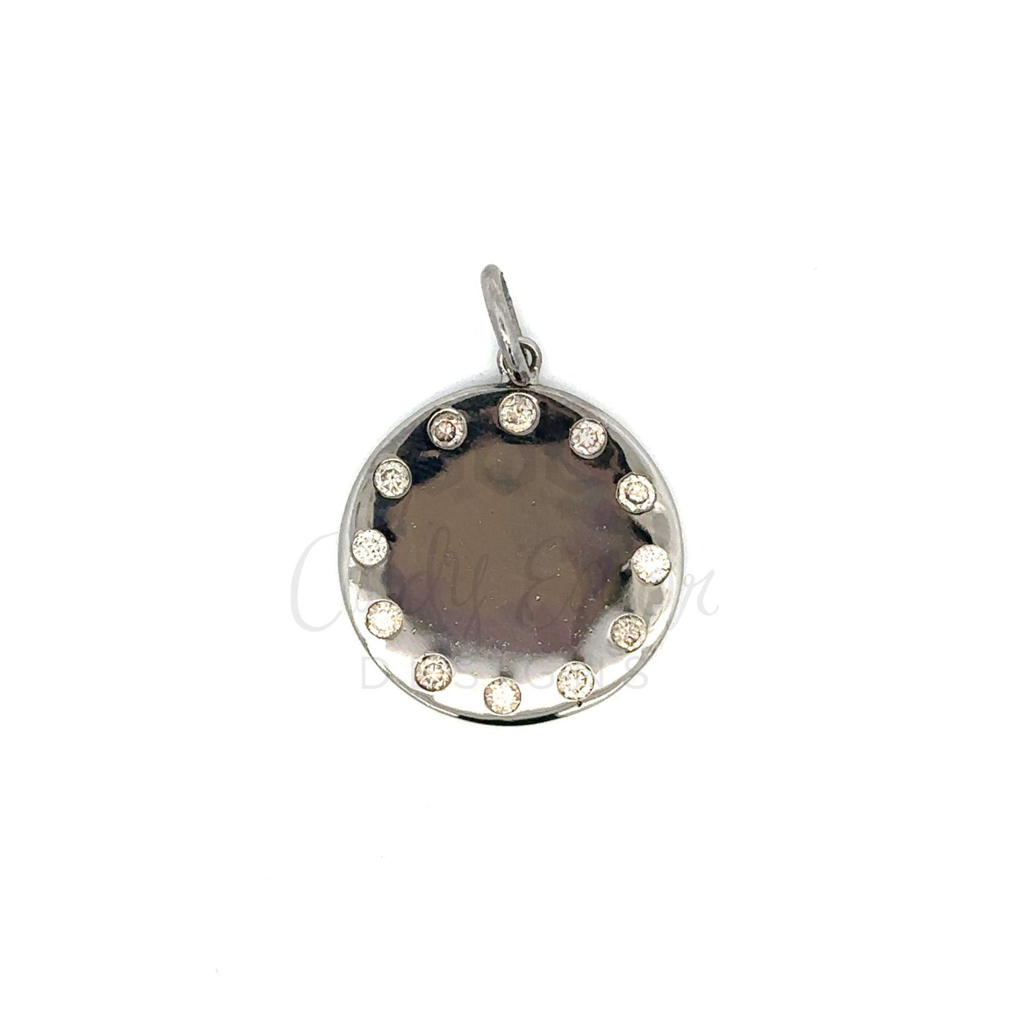 Disc Pendant with Diamond Accent