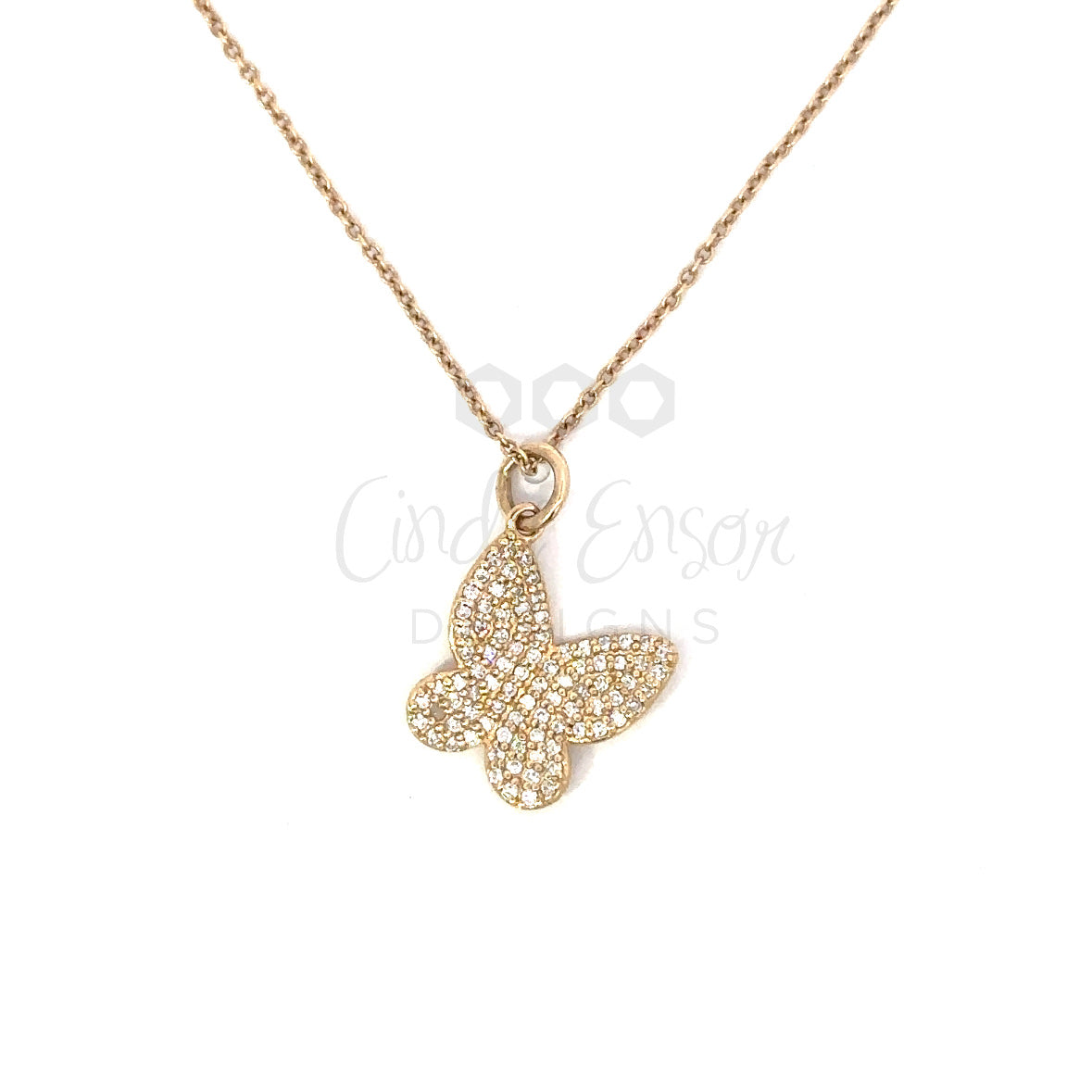 Pave Butterfly Pendant