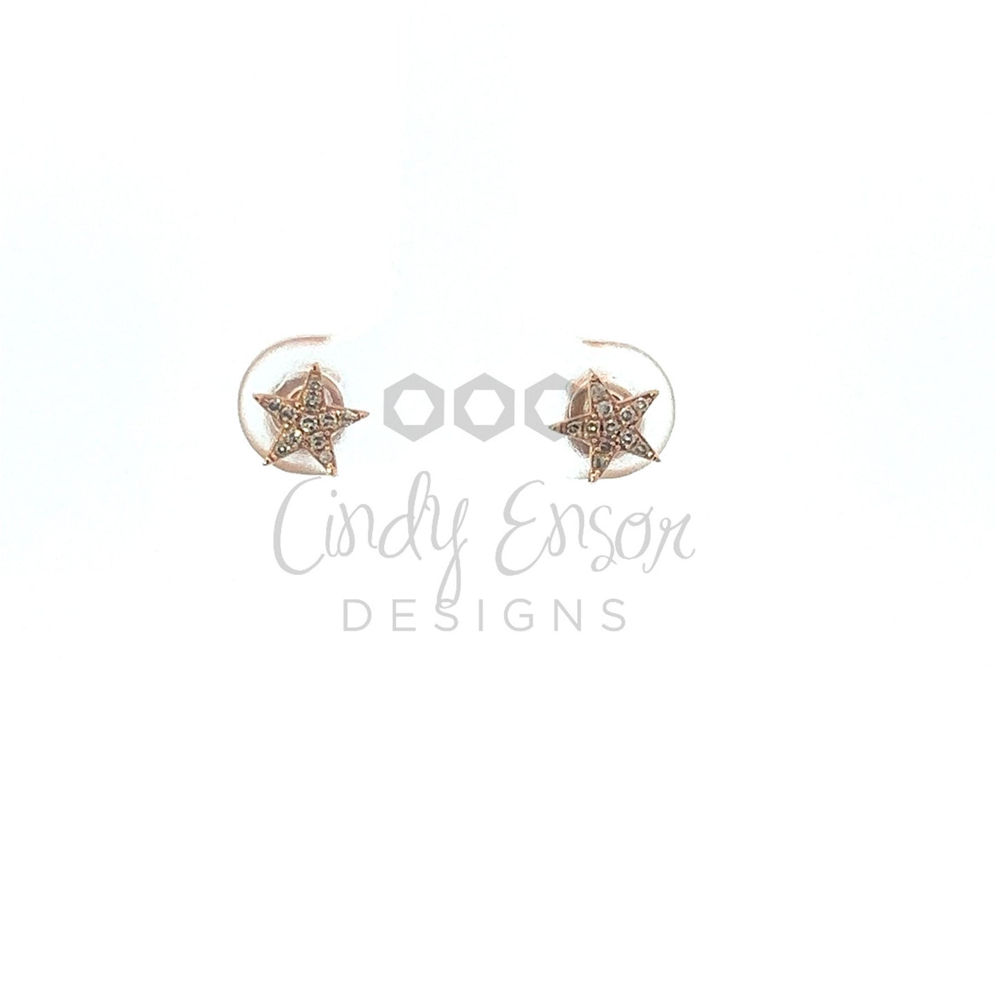 Tiny Pave Star Earring