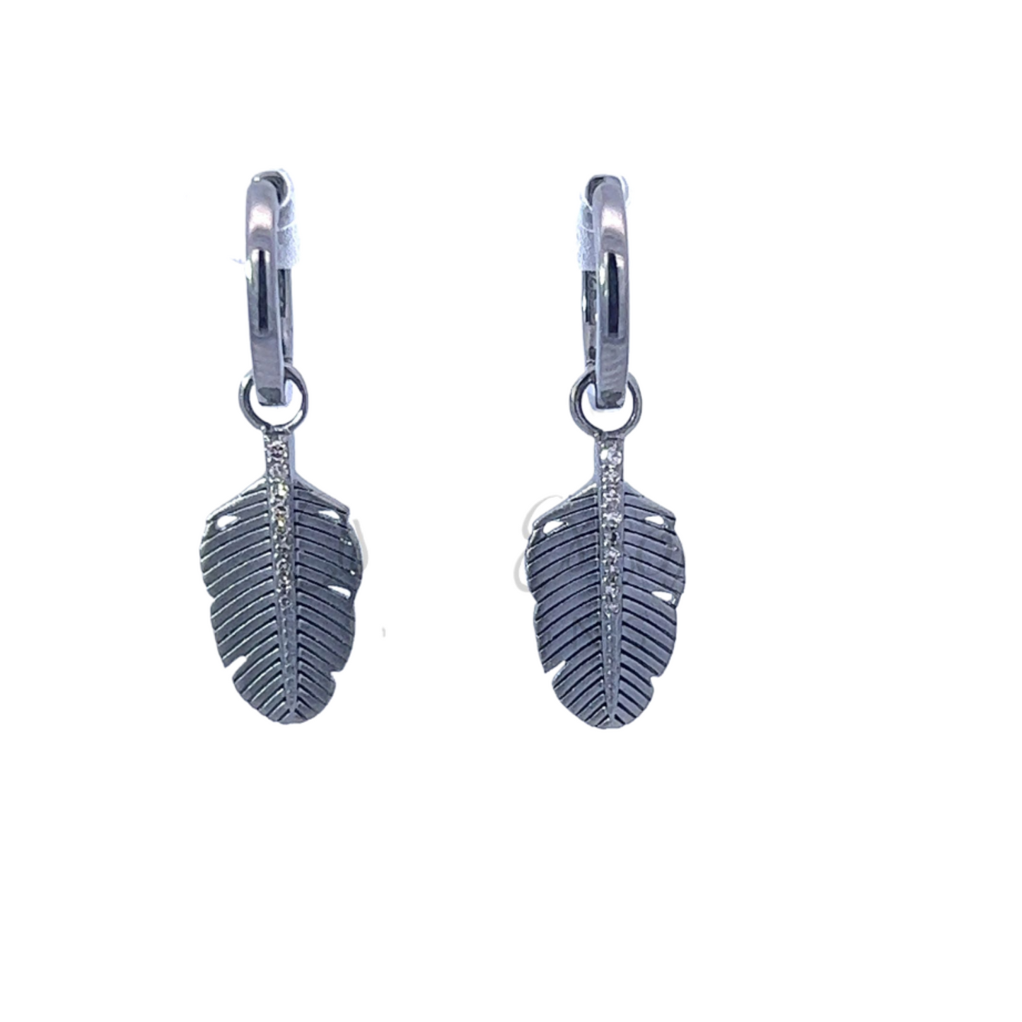 Small Feather Shaped Earring Charm