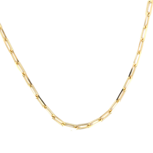 Gold Plated Paper Clip Chain