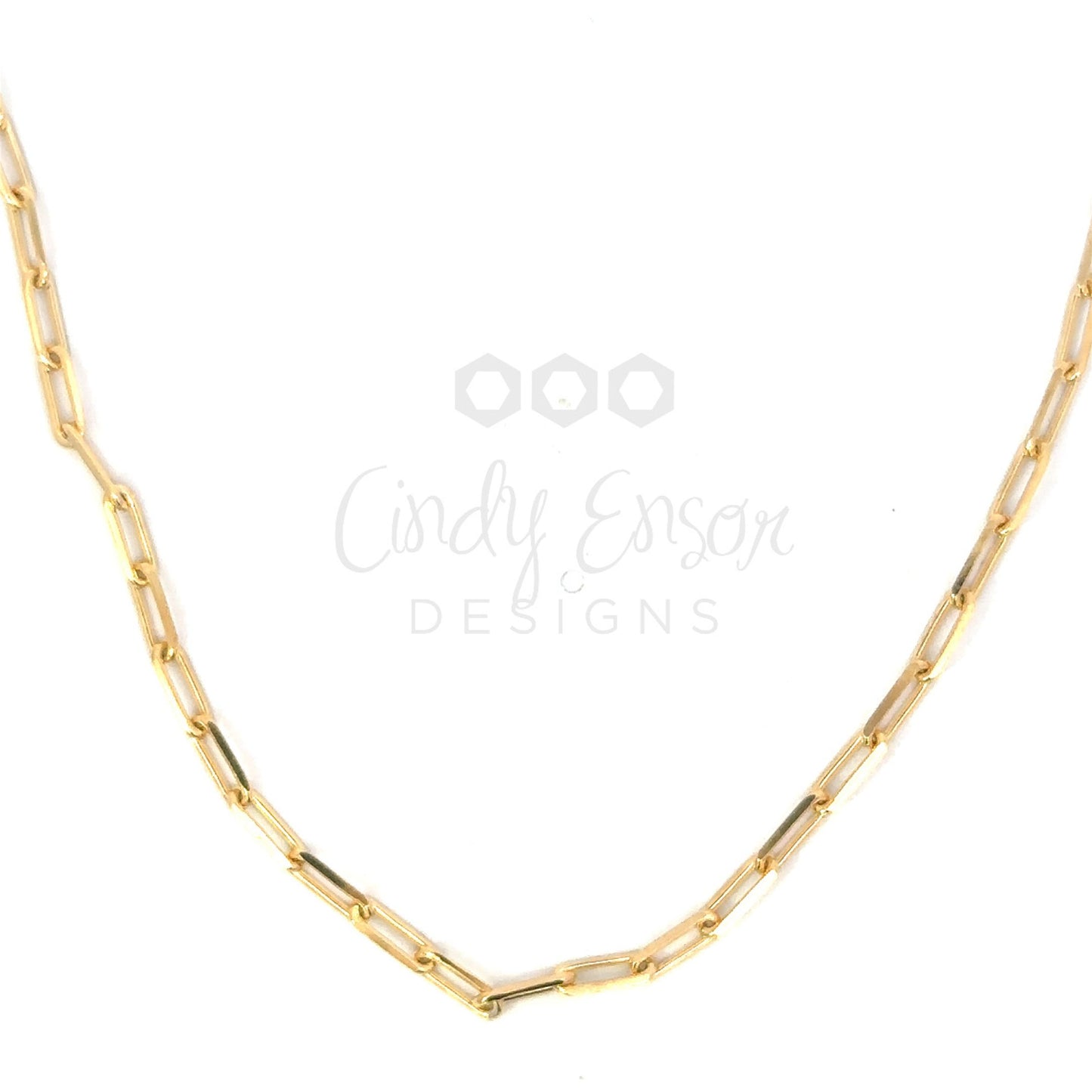 Gold Plated Paper Clip Chain
