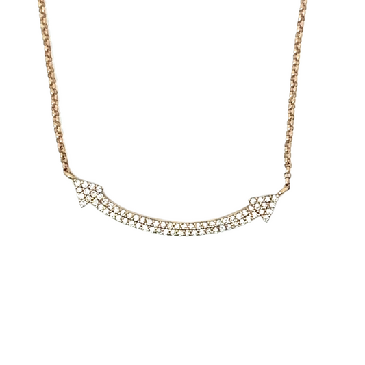 Double Sided Arrow Diamond Necklace