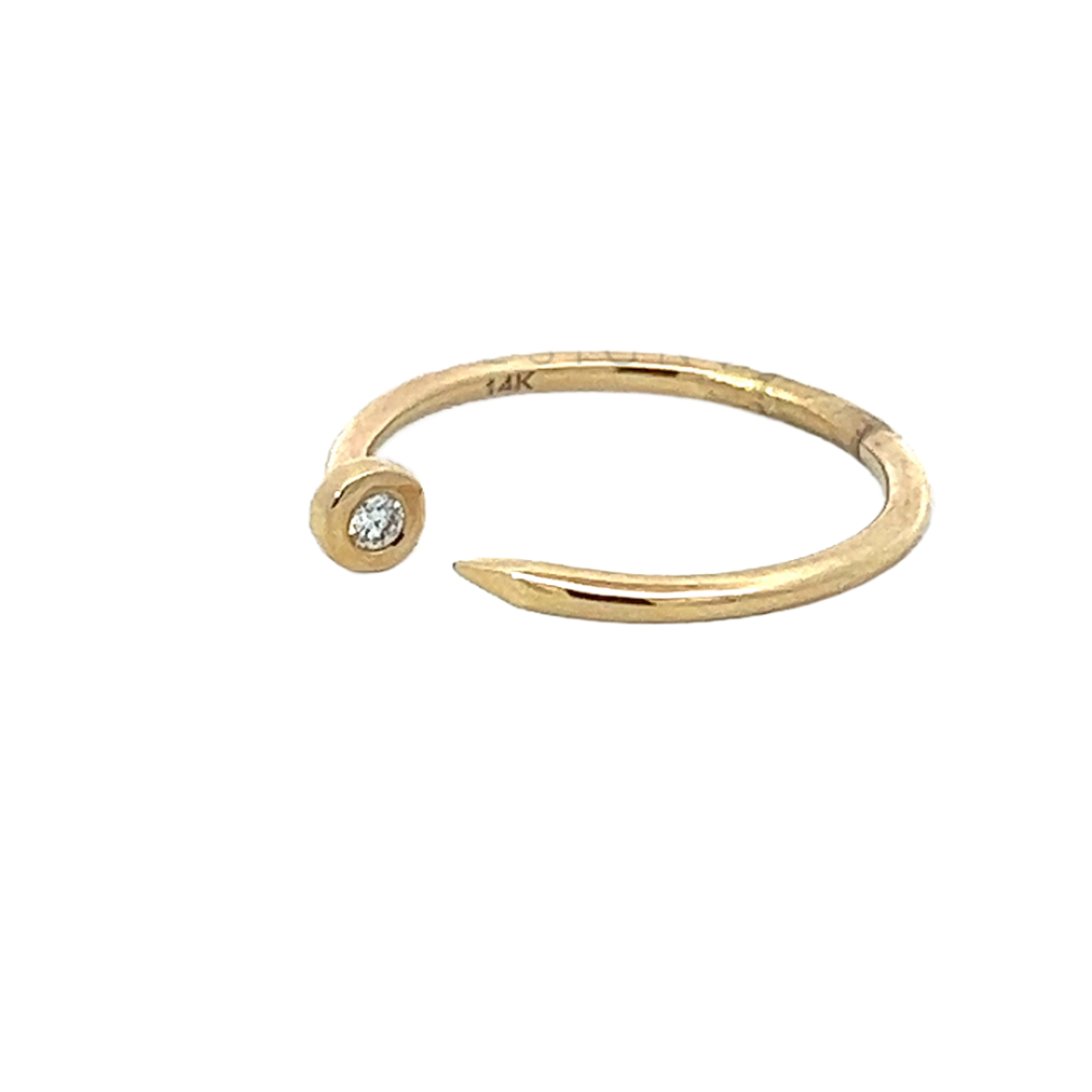 Diamond Open Nail Ring