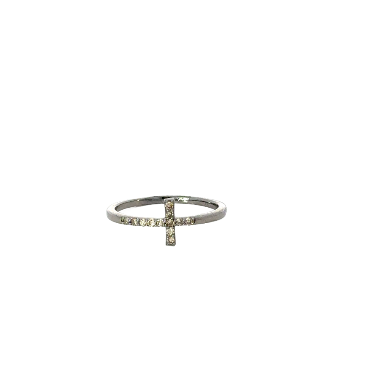 Pave Diamond Cross Ring