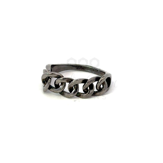 Sterling Cuban Chain Link Ring