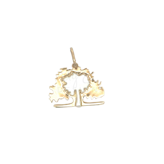 White Enamel Tree of Life Pendant