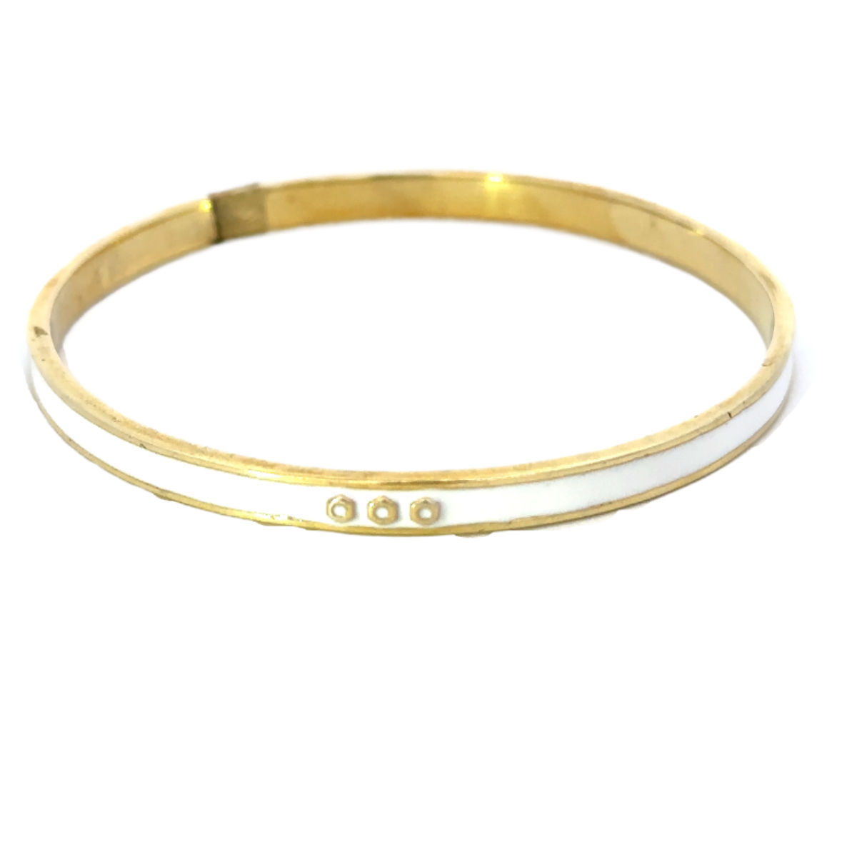 Brass and Enamel Logo Bangle