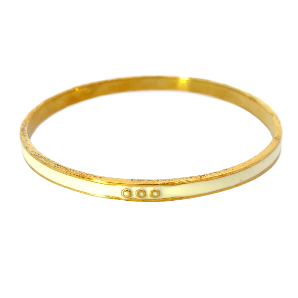 Brass and Enamel Logo Bangle