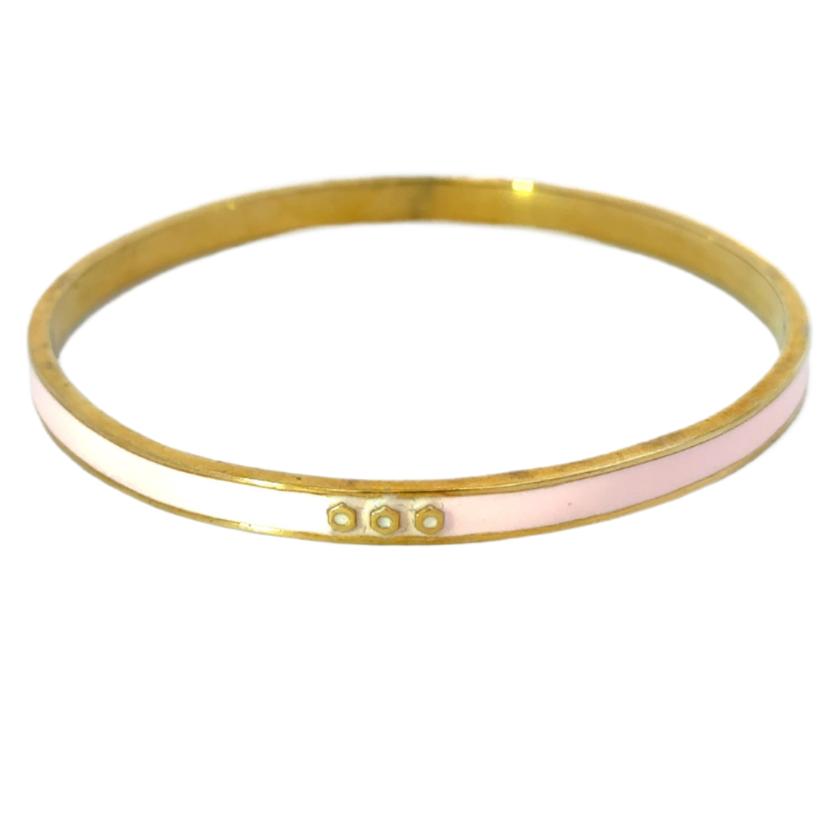 Brass and Enamel Logo Bangle