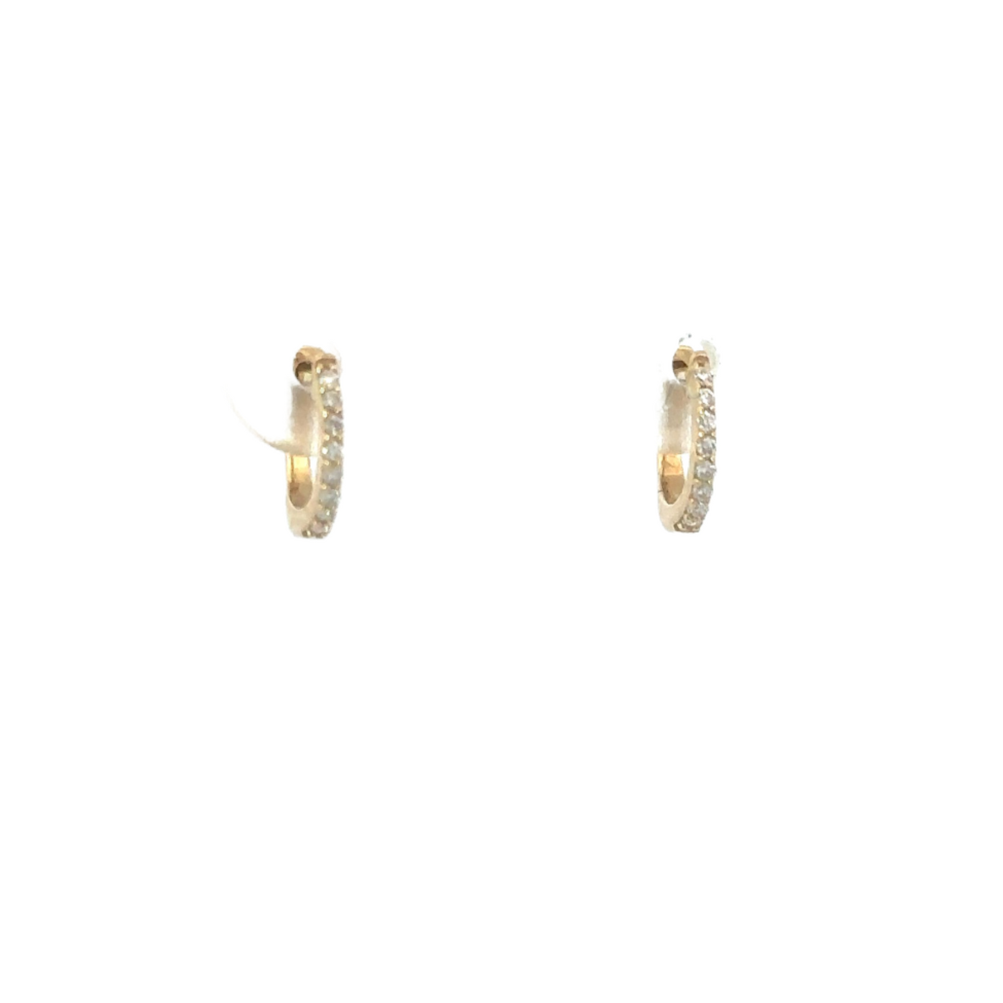 Single Row Pave Diamond Huggie