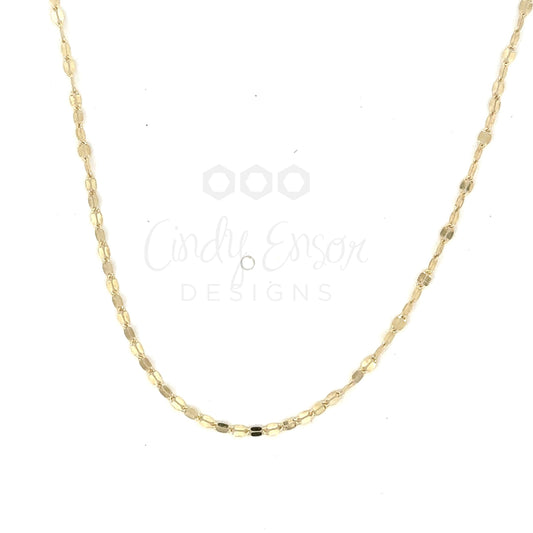 1.4mm Mirrored Rolo Chain Necklace