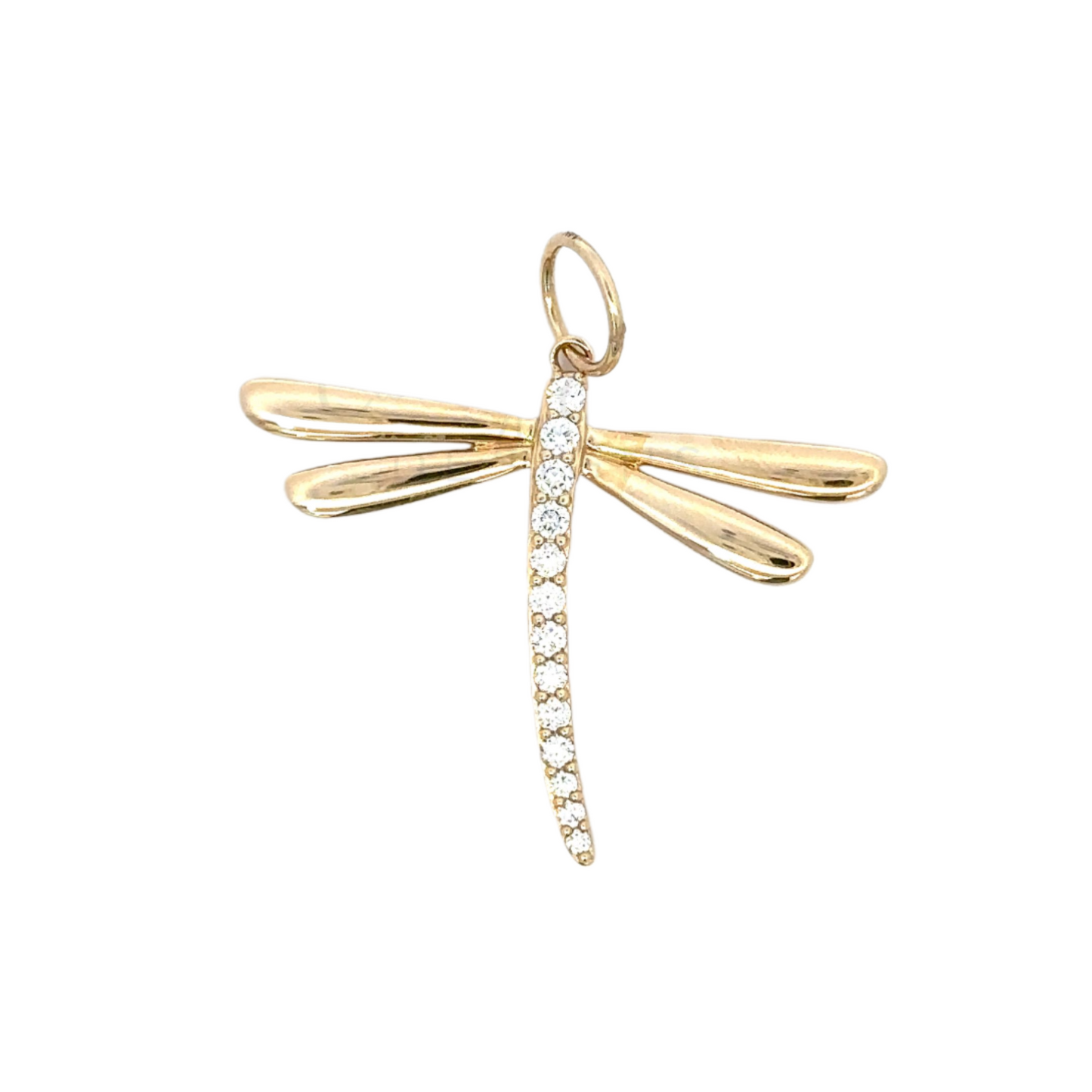 Dragonfly Pendant with Large Diamonds