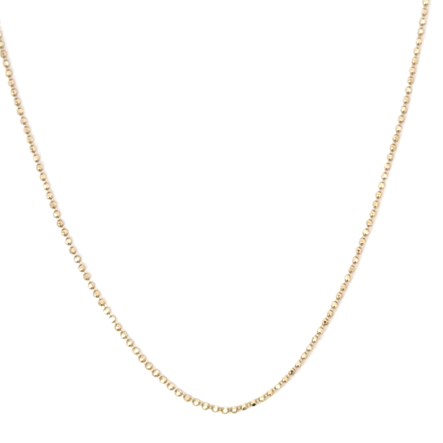 Yellow Gold Sparkle Bead Chain