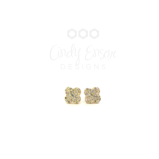 GF Pave Clover Earring