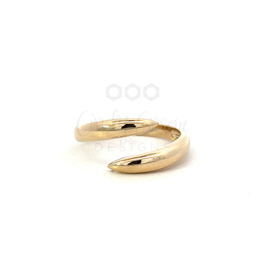 Yellow Gold Polished Overlapping Ring