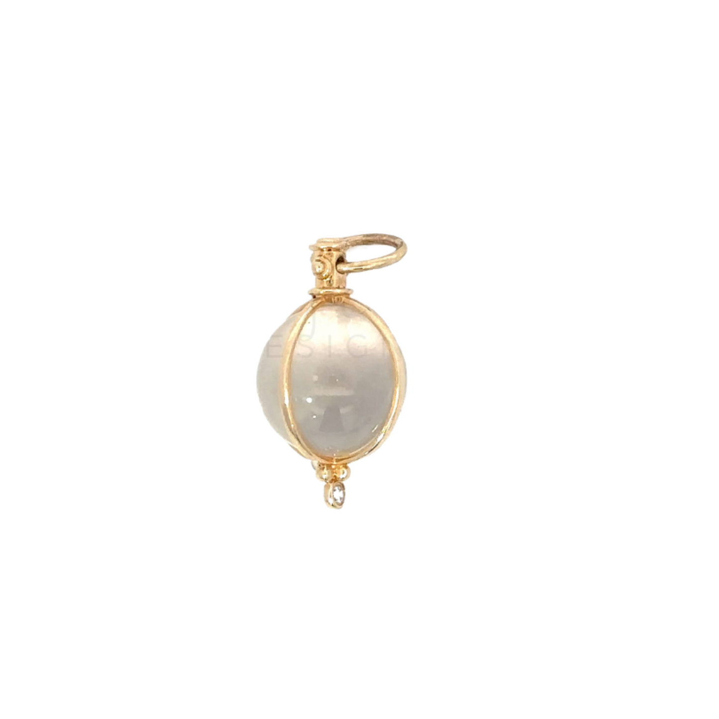 Crystal Sphere in Fob Pendant