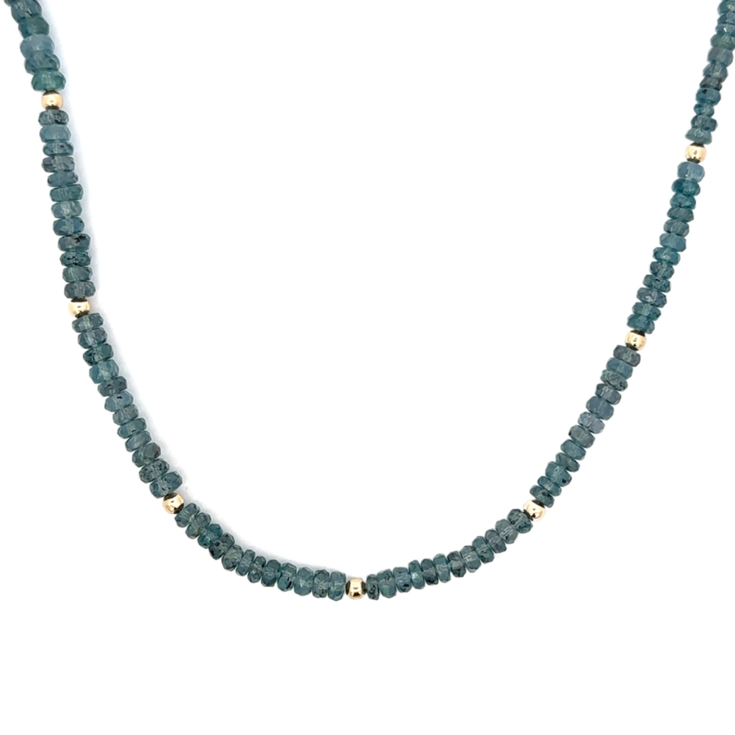 Colored Crystal Bead Necklace with GF Accents