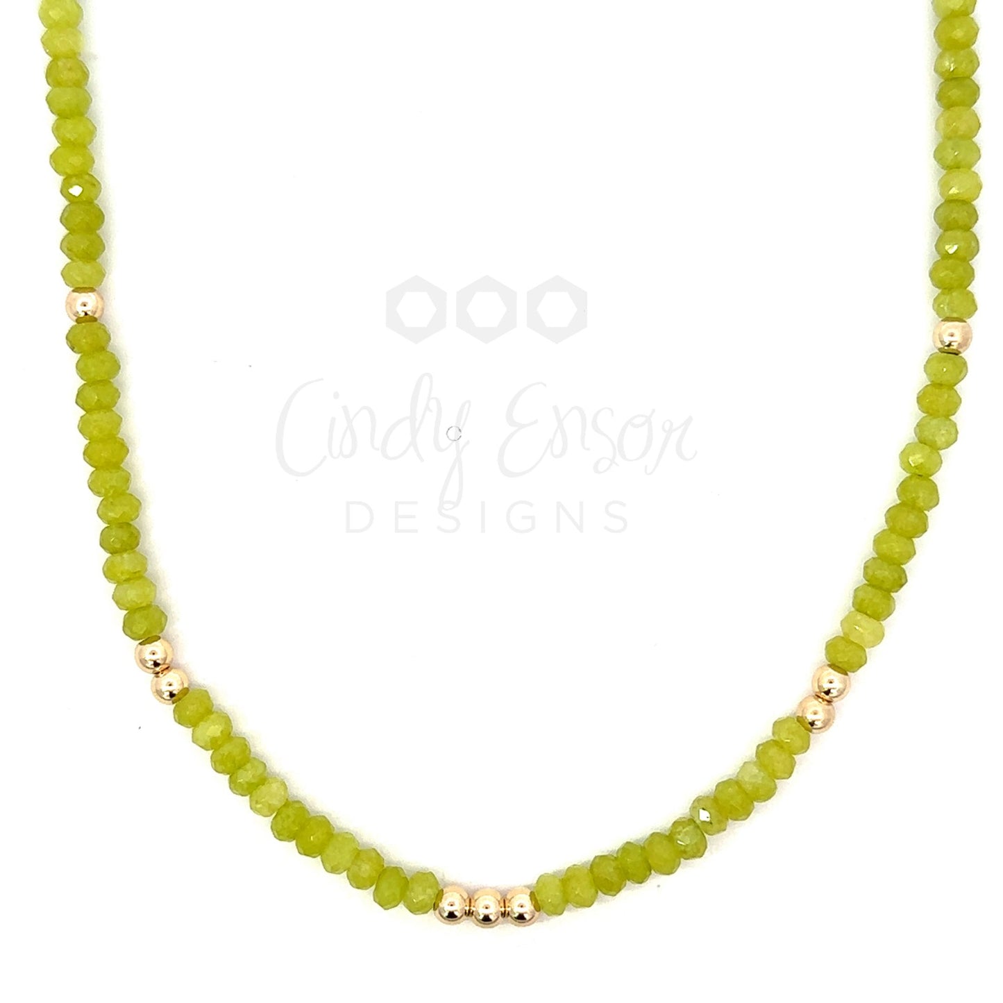 Colored Crystal Necklace with GF Bead Accents