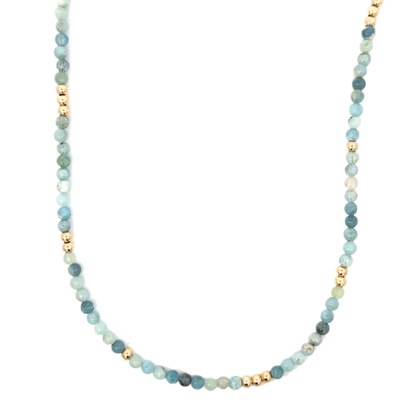 Colored Crystal Bead Necklace with GF Accents